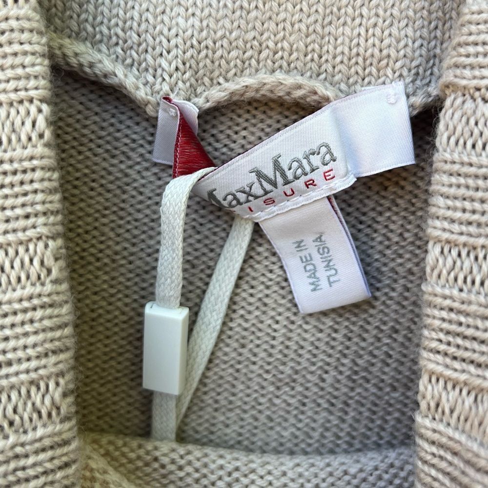 NWT MaxMara Leisure Navile Wool Sweater Turtleneck Dress Beige XS - Picture 4 of 8